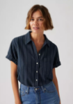 Picture of Darlene Linen Blend Short Sleeve Shirt